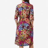Orange Floral Linen-Look, Viscose — mockup: dress bodycon