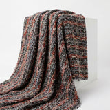 Red Horizontal-Stripe Bouclé, Polyester — mockup: dress bodycon