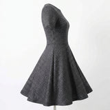 Black Houndstooth Jersey Knit, Polyester, 330 gsm — mockup: dress bodycon