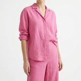 Slub Cotton Stretch Linen-Look Fabric, 165 gsm, 145 cm — Pink — mockup: dress bodycon
