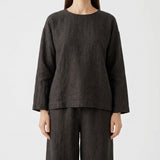 Brown Marl Linen-Look, Poly-Viscose — mockup: dress bodycon