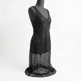Black Openwork Lace, Nylon-Metallic — mockup: dress bodycon