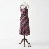 Black Houndstooth Chunky Knit, Poly-Viscose — mockup: dress bodycon