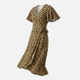 Black Leopard Crepe, Polyester — mockup: dress bodycon