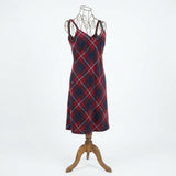 Red Plaid Fleece, Polyester, 160 gsm — mockup: dress bodycon
