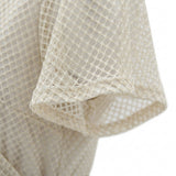 Polyester Stretch Mesh Fabric, 135 gsm, 165 cm — White — mockup: dress bodycon
