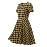 Black Check Poplin, Cotton, 145 cm, ref EF-206217 — mockup: dress bodycon