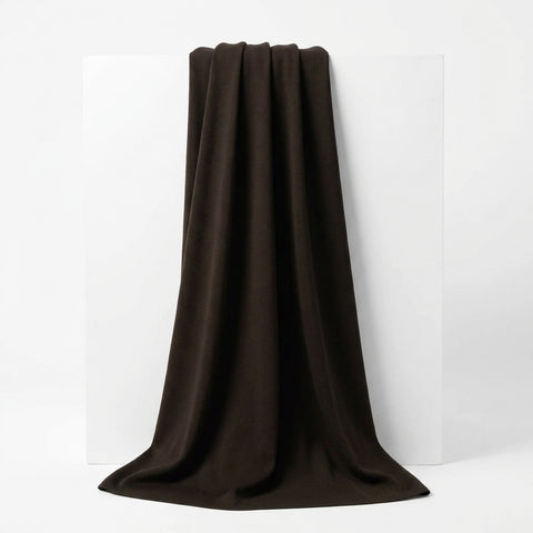 Dark Brown Ponte Knit, Viscose-Nylon
