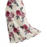 Pink Bold-Floral Chiffon, Polyester — mockup: dress bodycon