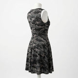 Grey Camo Mesh, Polyester — mockup: dress bodycon