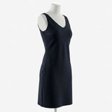 Polyester Stretch Scuba Knit Fabric, 310 gsm, 170 cm — Navy, ref EF-262884 — mockup: dress bodycon