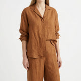 Orange Marl Linen-Look, Poly-Viscose — mockup: dress bodycon