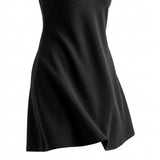 Dark Grey Marl Ponte Knit, Viscose-Nylon, 345 gsm — mockup: dress bodycon