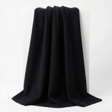 Viscose Nylon Stretch Ponte Knit Fabric, 410 gsm, 160 cm — Black, ref EF-247429 — mockup: dress bodycon
