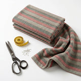 Red Horizontal-Stripe French Terry, Cotton-Poly, 450 gsm — mockup: dress bodycon