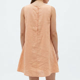Linen Tencel Lyocell Woven Fabric, 116 gsm — Orange — mockup: dress bodycon