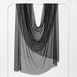 Polyester Stretch Mesh Fabric, 81 gsm, 150 cm — Black — mockup: dress bodycon