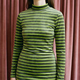 Lime Diagonal-Stripe Velvet, Polyester — mockup: dress bodycon