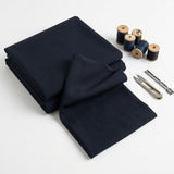 Nylon Polyester Blend Stretch Scuba Knit Fabric, 210 gsm, 165 cm — Navy — mockup: dress bodycon