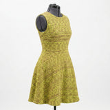Lime Textured Pointelle Knit, Poly-Cotton — mockup: dress bodycon