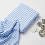 Light Blue Check Poplin, Cotton-Poly — mockup: dress bodycon