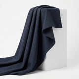 Dark Blue Marl Ponte Knit, Poly-Viscose, 280 gsm — mockup: dress bodycon