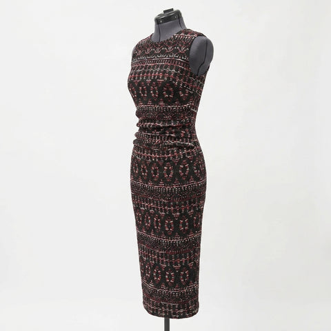Black Flecks Interlock Knit, Polyester