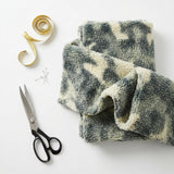 Green Camo Sherpa Fleece, Polyester — mockup: dress bodycon