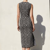 Black Damask Jacquard, Cotton-Poly