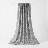 Black Geometric Chunky Knit, Poly-Viscose, 140 gsm