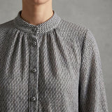 Black Lines Jersey Knit, Viscose-Poly