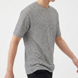 Black Lines Jersey Knit, Viscose-Poly
