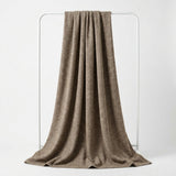 Orange Heathered-Herringbone French Terry, Poly-Cotton