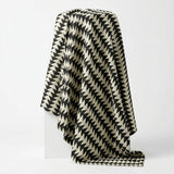 Black Geometric-Triangle Jacquard, Polyester