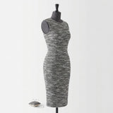 Black Horizontal-Stripe Chunky Knit, Poly-Cotton, 184 gsm