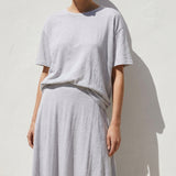 Cotton Linen Jersey Knit Fabric, 170 gsm — Grey