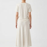 Linen Viscose Jersey Knit Fabric, 90 gsm — White
