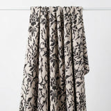 Black Floral Interlock Knit, Cotton-Metallic