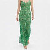 Green Floral Lace, Cotton