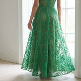 Green Floral Lace, Cotton