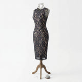 Black Floral Lace, Cotton, ref EF-201797