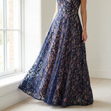 Black Floral Lace, Cotton, ref EF-201797