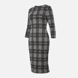 Black Plaid Knit, Metallic-Poly