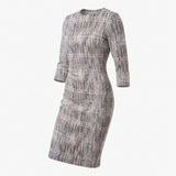 Black Irregular-Plaid Interlock Knit, Poly-Cotton, 270 gsm