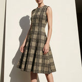 Gold Check Chunky Knit, Poly-Metallic