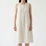 Linen Cotton Woven Fabric, 137 gsm, 135 cm — White