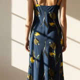Olive Abstract Crepe, Viscose