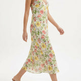 Pink Flowers Chiffon, Polyester, 90 gsm