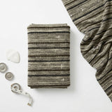 Dark Green Stripes Jersey Knit, Cotton-Poly, 109 gsm