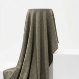 Brushed Cotton Polyester French Terry Fabric, 205 gsm, 160 cm — Khaki